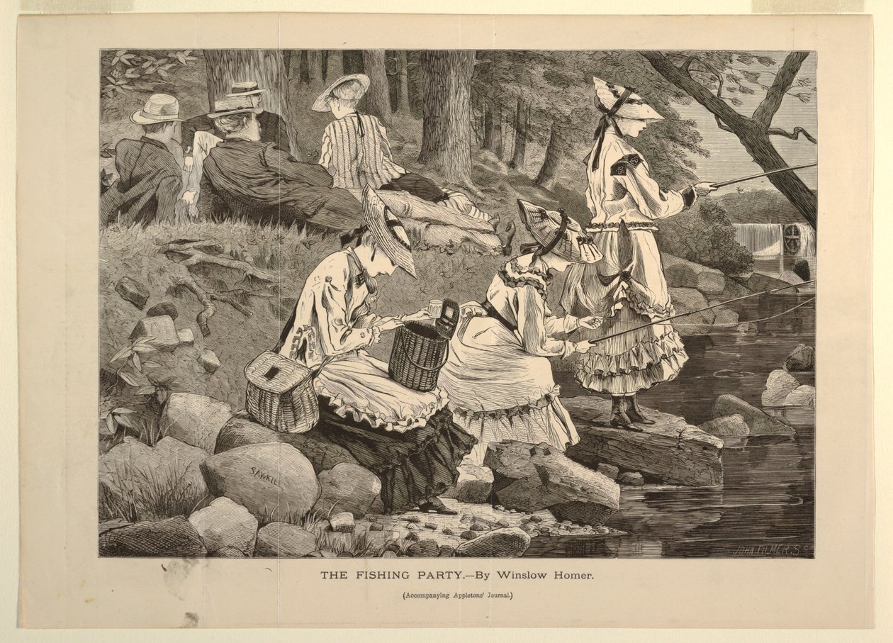 La festa della pesca, dal Journal of Literature, Science and Art di Appleton, 2 ottobre 1869, Supplemento da Winslow Homer