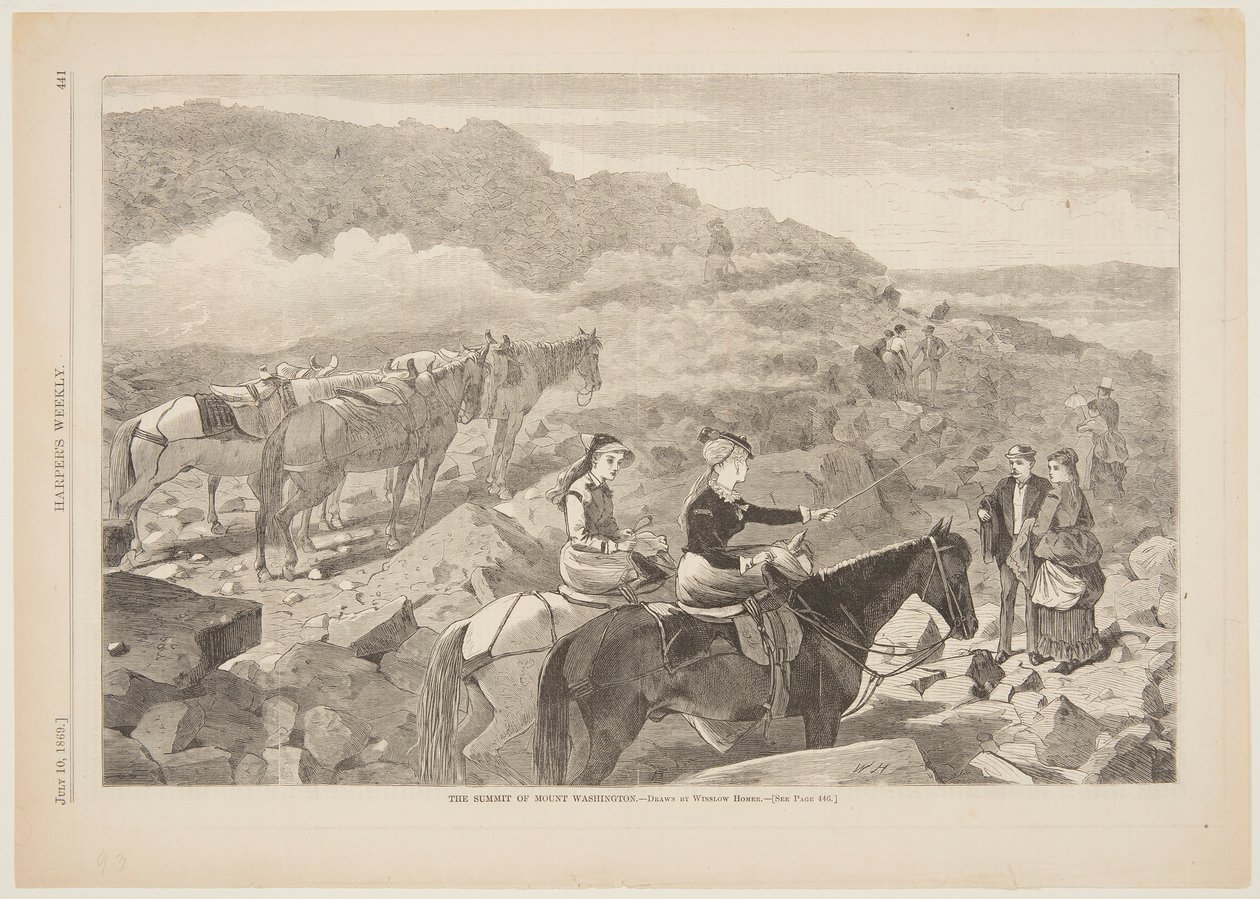 La vetta del Monte Washington da after Winslow Homer