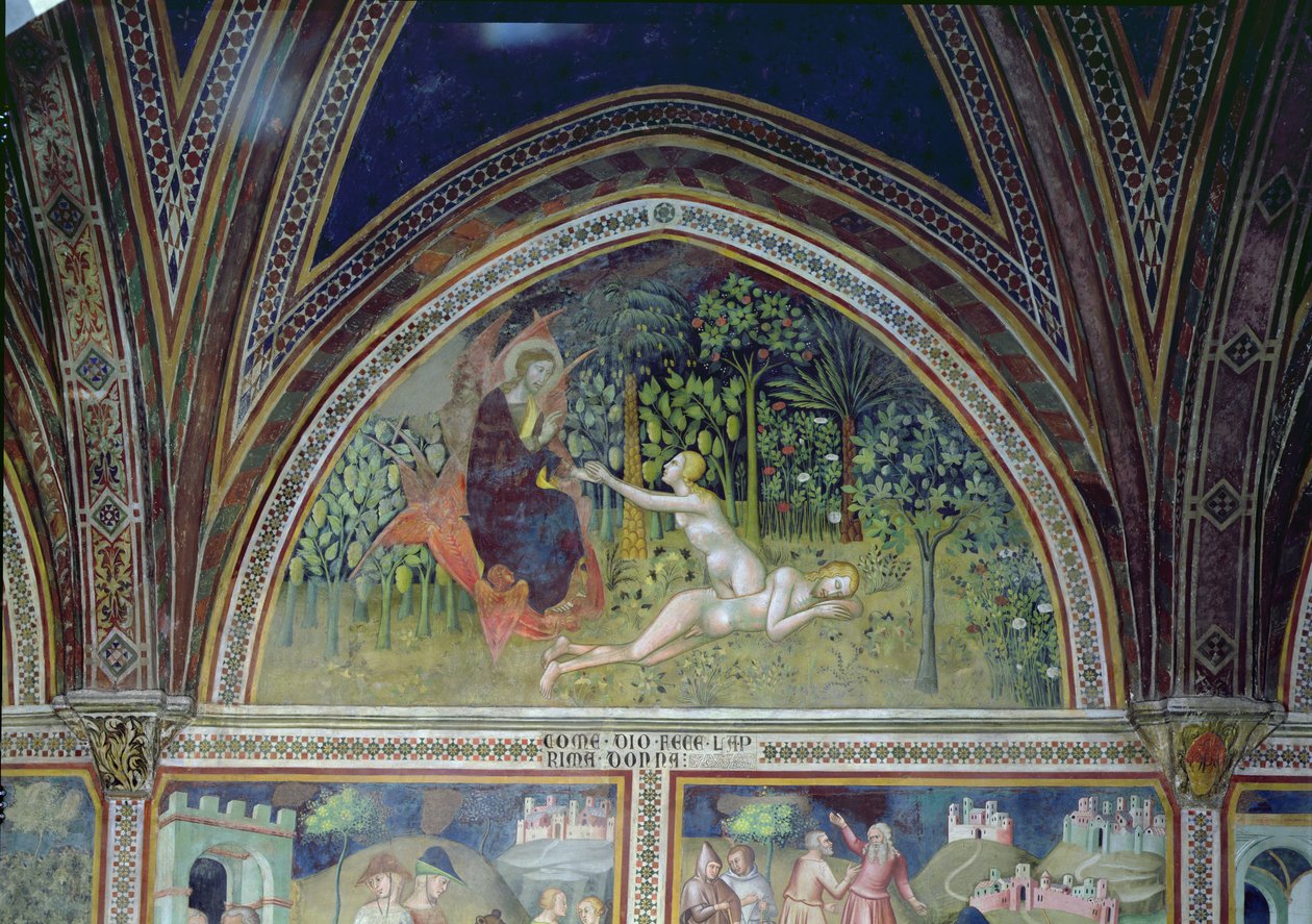 La Creazione di Eva, 1356-67 da also Manfredi de Battilori Bartolo di Fredi