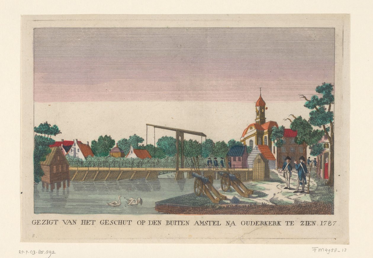 Batteria a Ouderkerk, 1787 da anonymous (attributed to)
