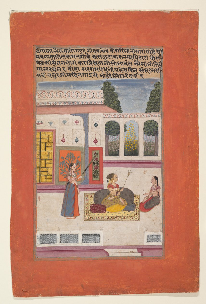 Bangali Ragini: Folio from a ragamala series (Garland of Musical Modes) da anonymous 