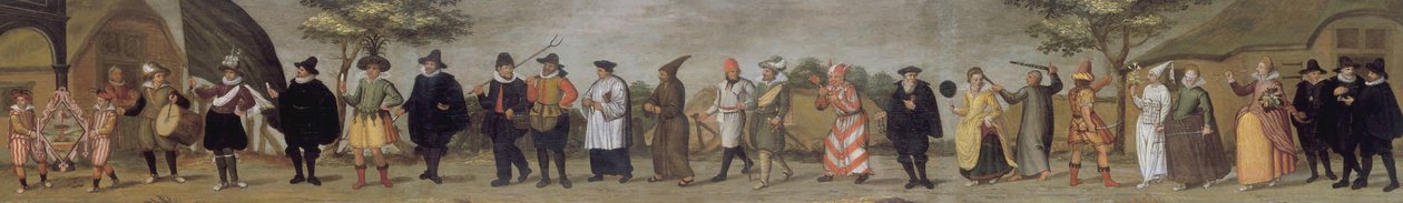 Olandese: Sfilata allegorica della Dordrecht Rederijkers Kamer de Fonteynisten da anonymous 