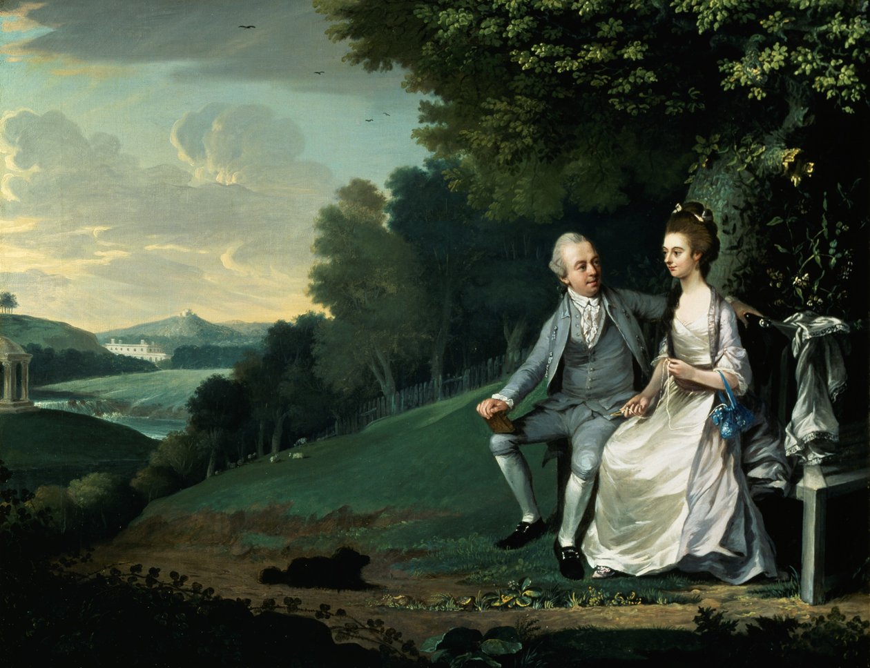 Ritratto di una coppia, si dice Sir Francis e Lady Dashwood a Wycombe Park da anonymous 