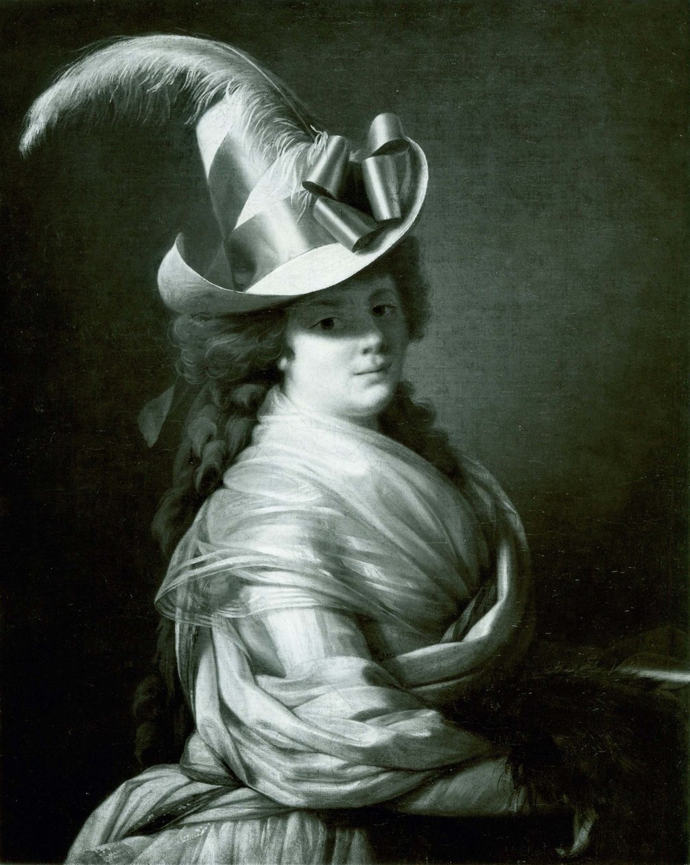 Donna con cappello di paglia da anonymous 