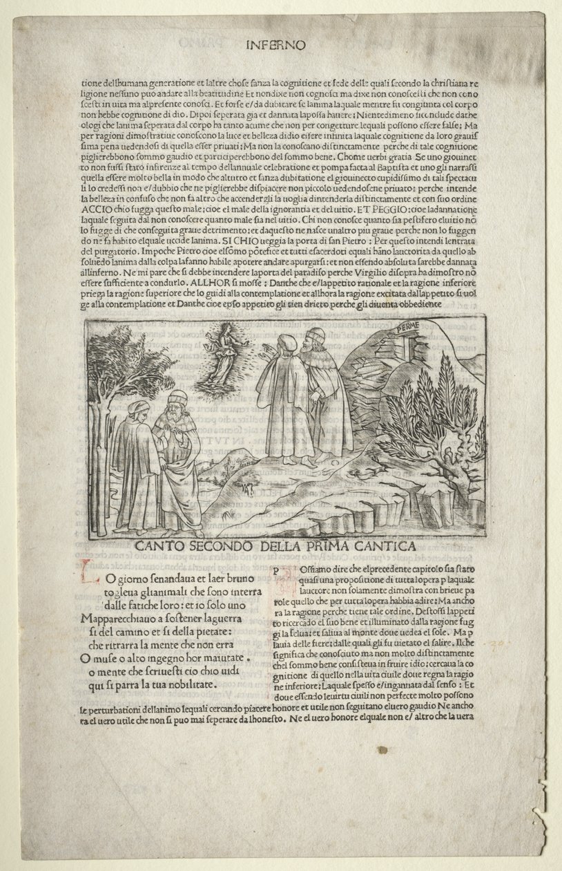 Dante e Virgilio con la visione di Beatrice da attributed to Baccio Baldini (Italian, c. 1436 1487)
