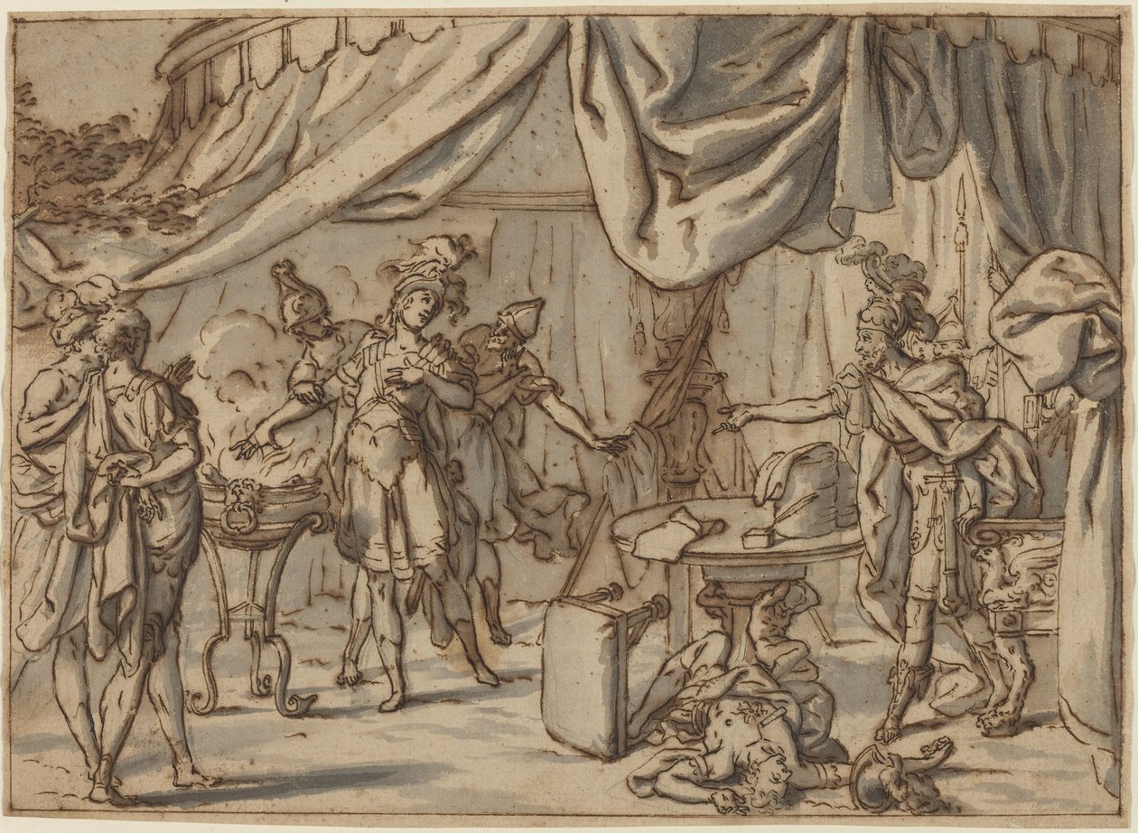 Muzio Scevola da attributed to Bernardo Castello