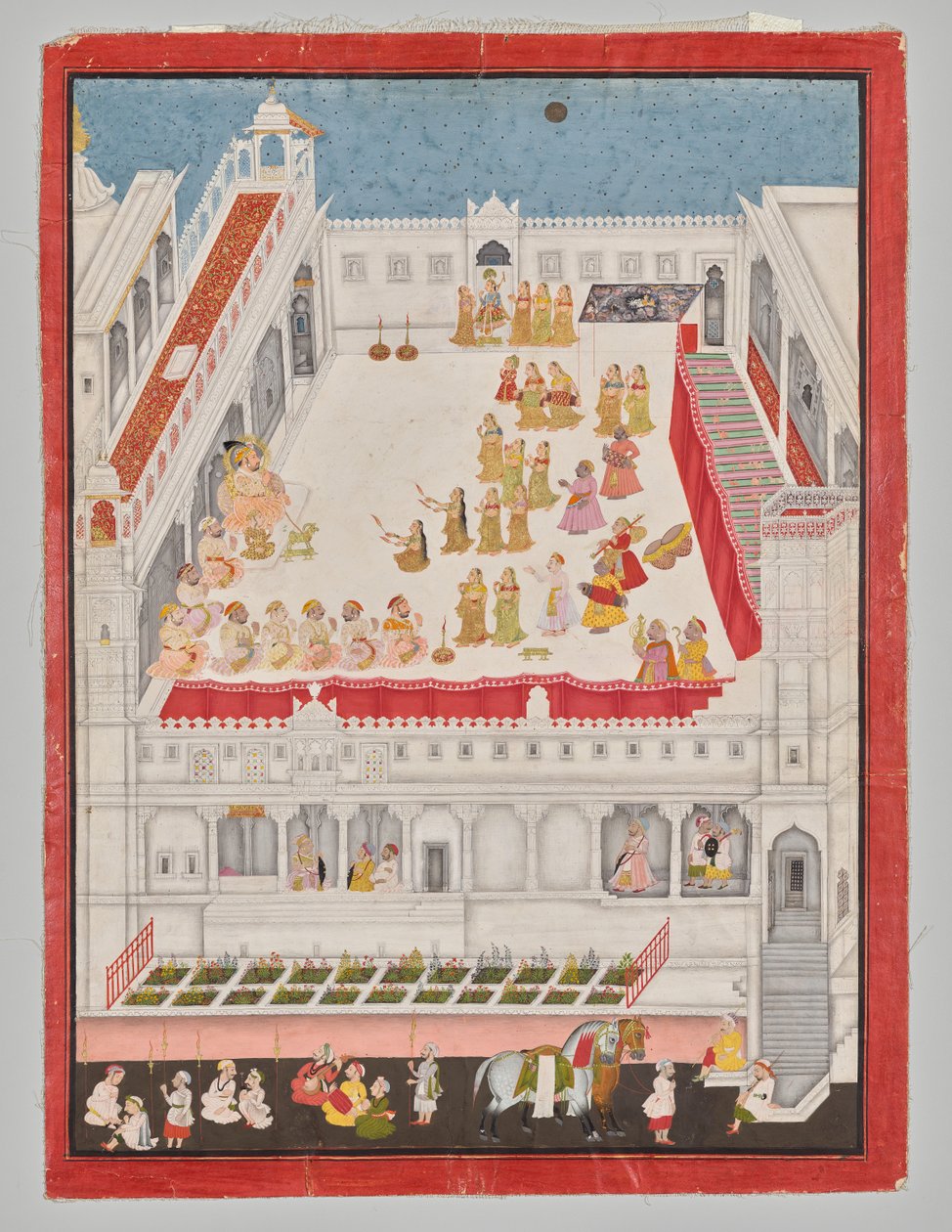 Maharana Jagat Singh che assiste al Raslila da attributed to Jai Ram