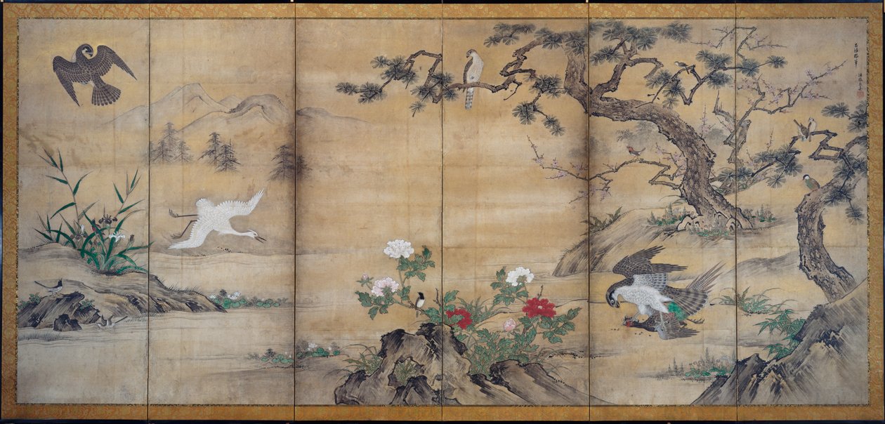 Uccelli e Fiori da attributed to Kano Shōei