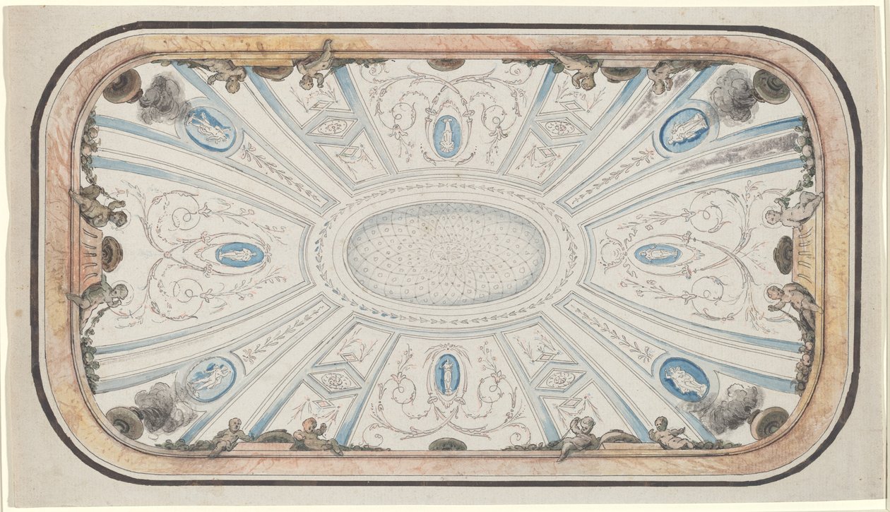 Progetto per un soffitto da attributed to Mauro Antonio Tesi