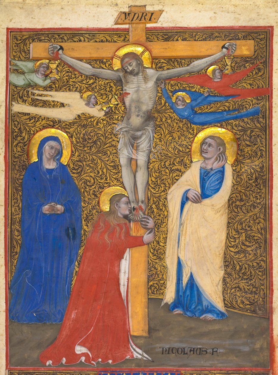 Foglio Singolo da un Messale: La Crocifissione da attributed to Nicolò da Bologna