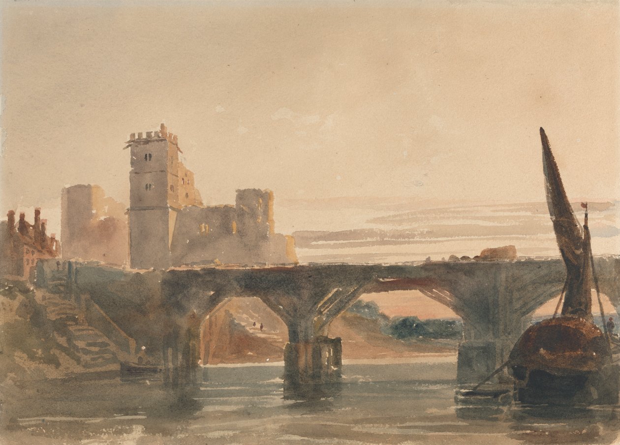 Castello di Chepstow dal ponte da attributed to Peter DeWint