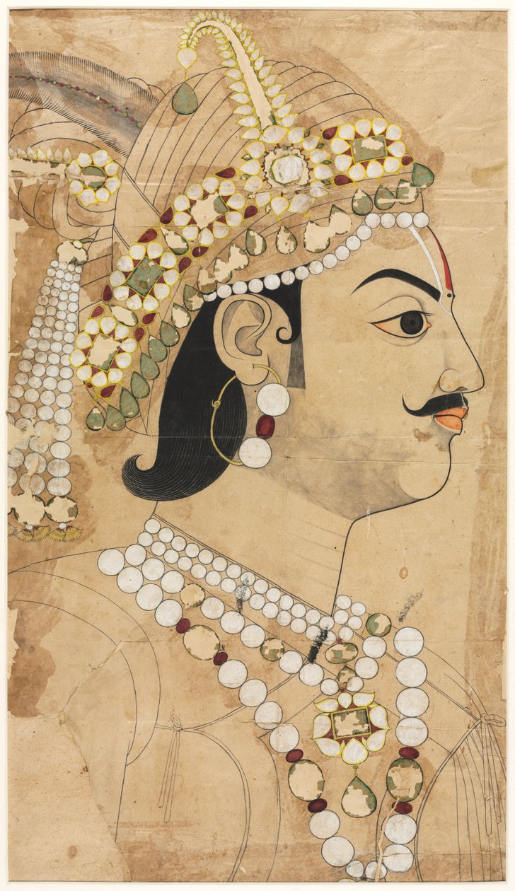 Ritratto del Maharaja Pratap Singh (1764–1803) da attributed to Sahib Ram