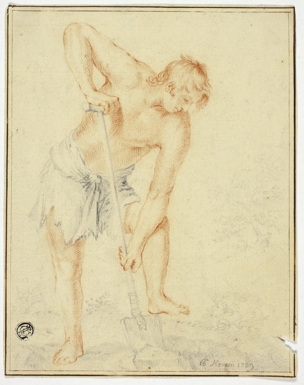 Uomo con vanga da called Cavaliere d