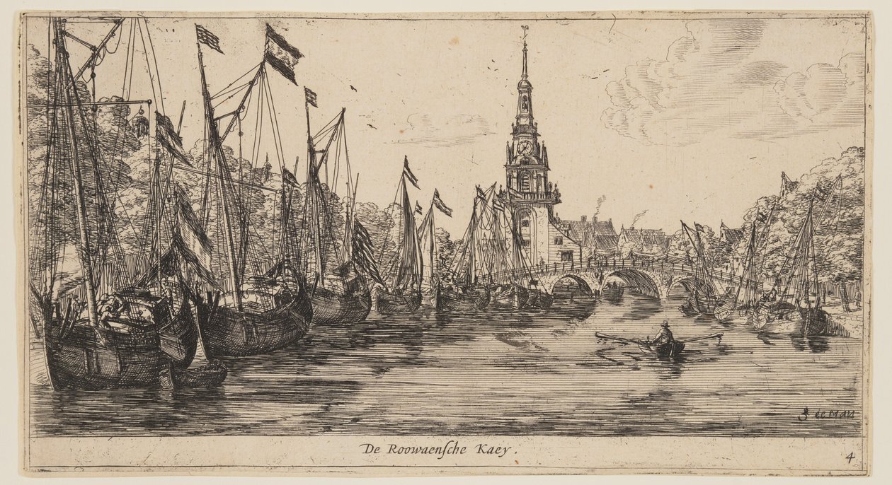 De Roowaensche Kaey, da Vedute di Amsterdam da called Zeeman Reinier Nooms