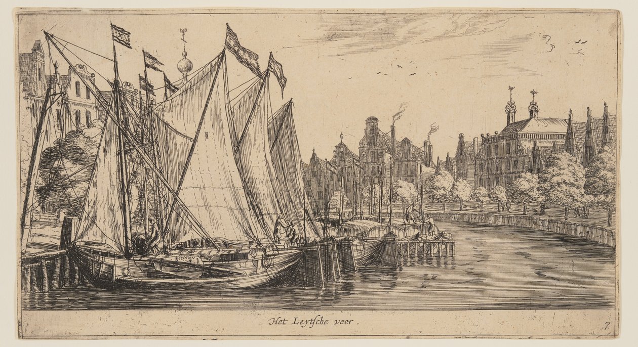 La Leytsche veer, da Vedute di Amsterdam da called Zeeman Reinier Nooms