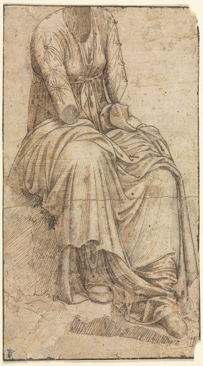 Copia di una statua romana di una donna seduta da circle of Domenico Ghirlandaio