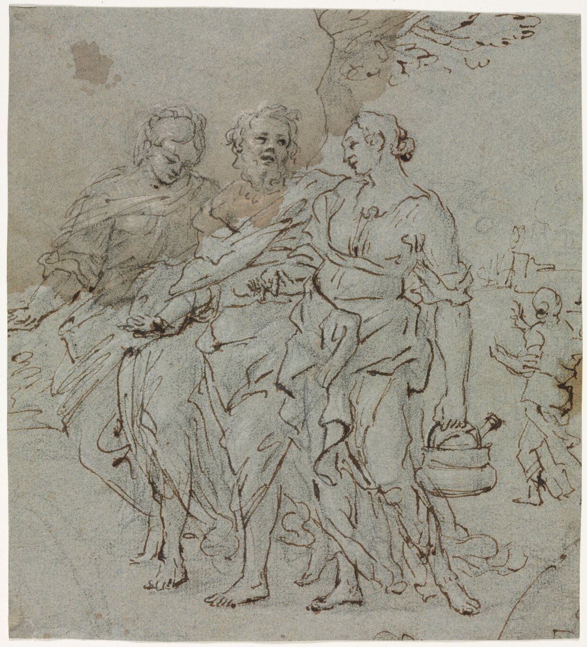 Lot e le Sue Figlie (recto) da circle of Pietro da Cortona
