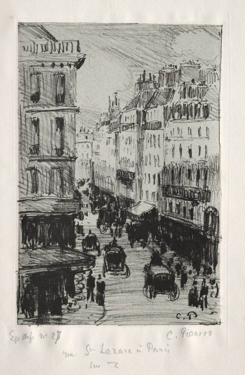 Rue Saint-Lazare, Parigi da copy after Augustin Pajou