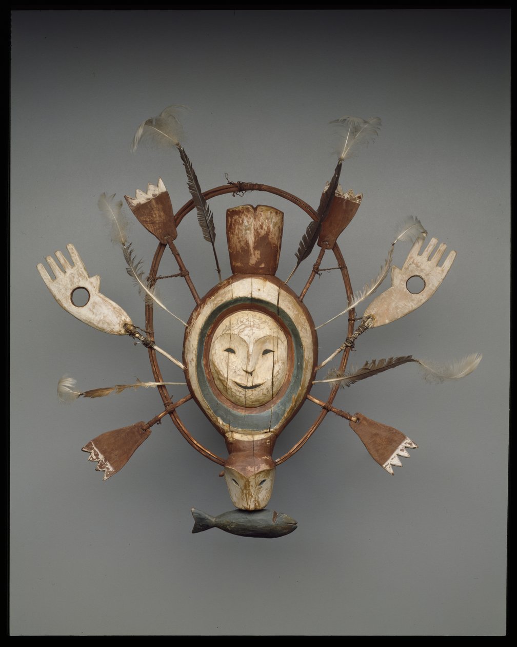 Maschera con spirito di foca o lontra, fine XIX secolo da culture Yupik