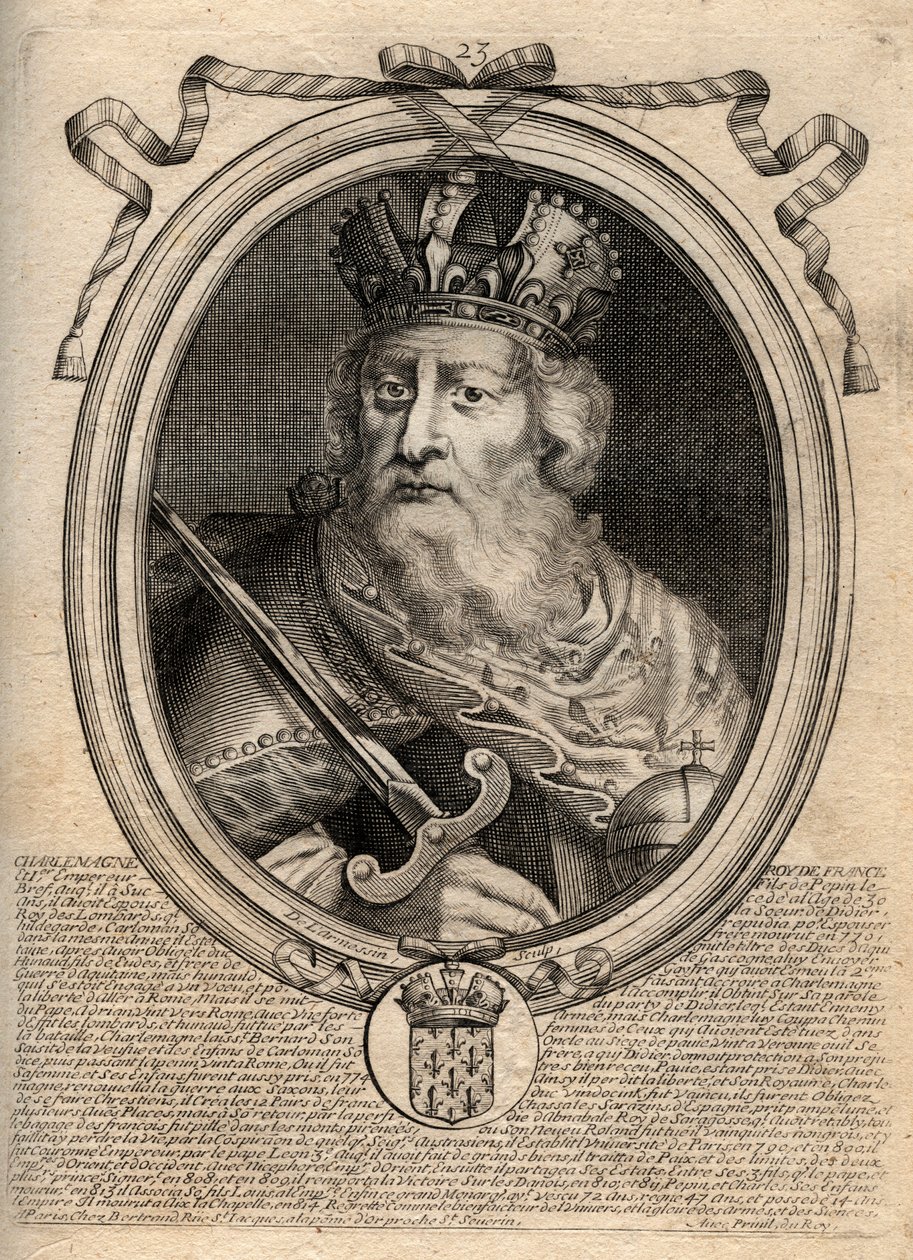 Carlo Magno (Carlo I detto il Grande, Carolus Magnus, 742-814), Re dei Franchi - Carlo Magno (Carolus Magnus, Carlo il Grande) (747-814) Re dei Franchi e Imperatore Cristiano dell