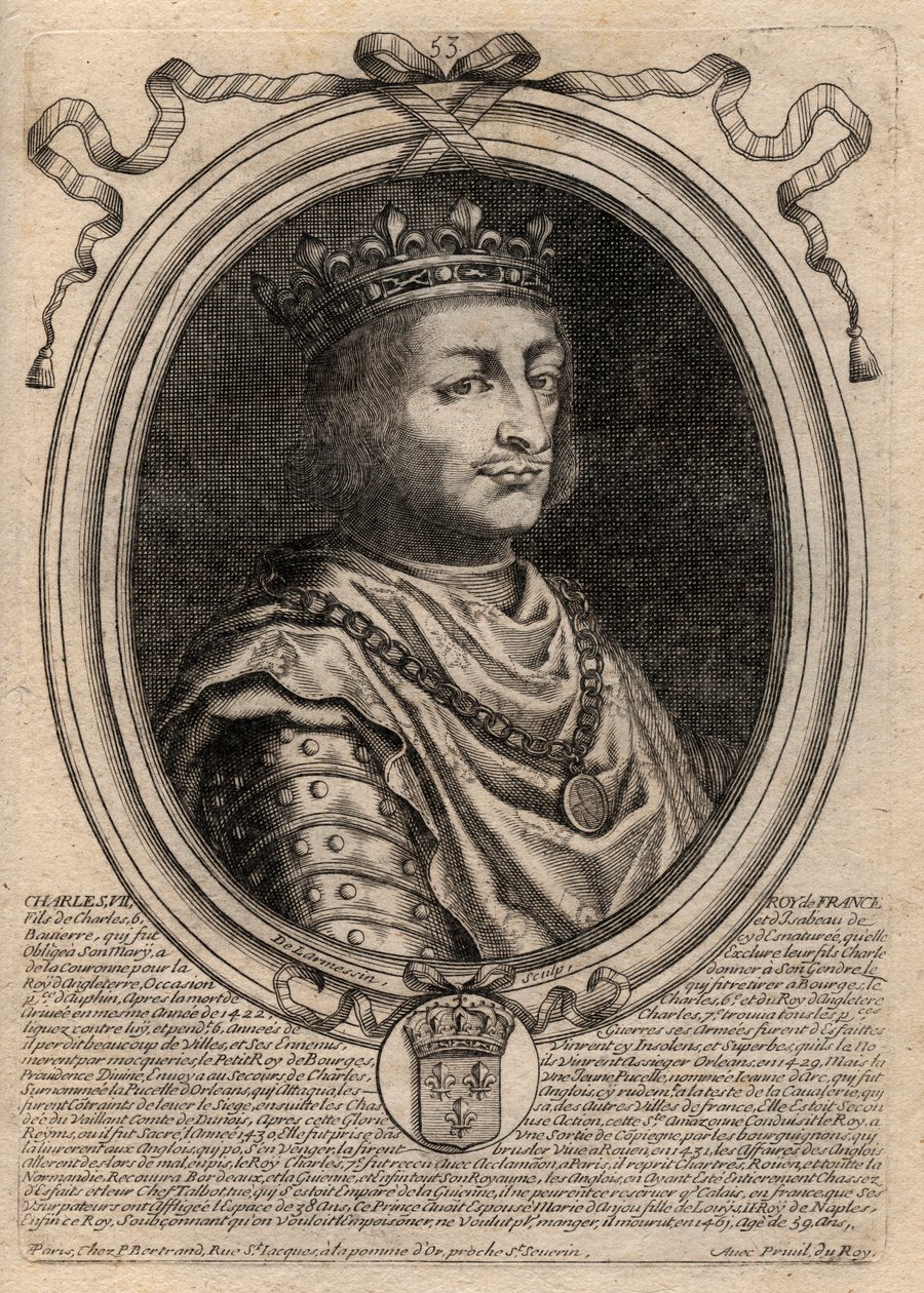 Ritratto di Carlo VII (1403-1461) re di Francia da de Larmessin