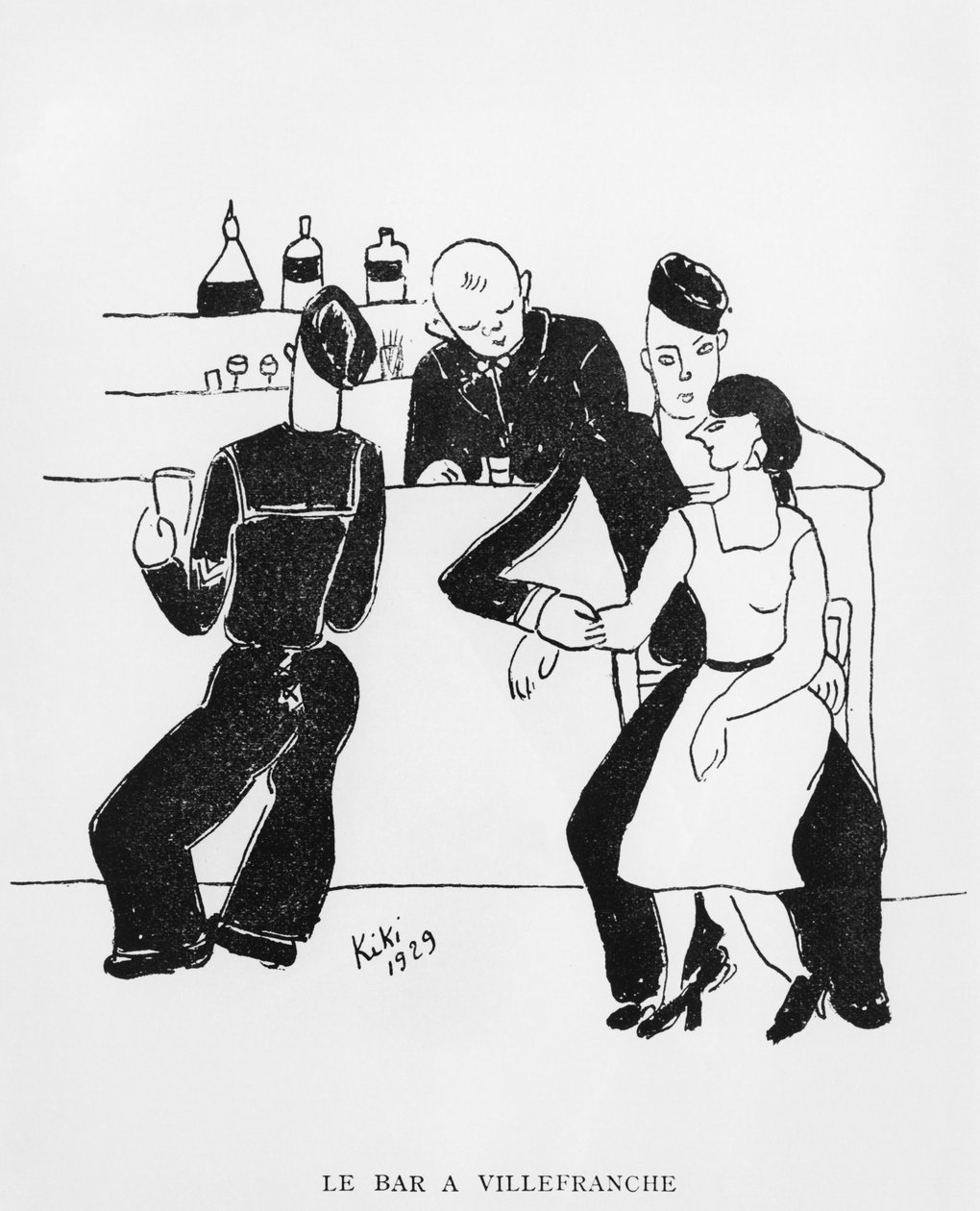 Bar a Villefranche, illustrazione da 