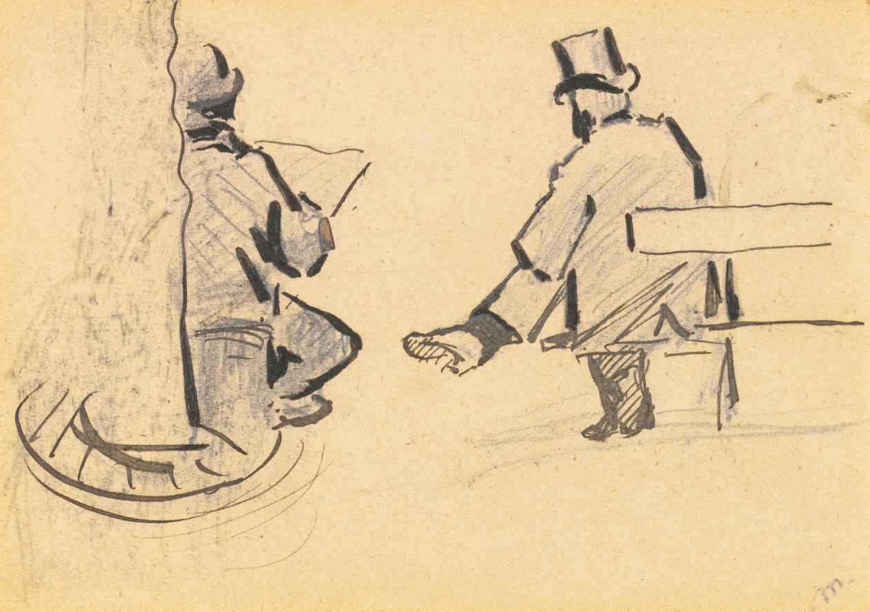 Uomo su una panchina da Édouard Manet