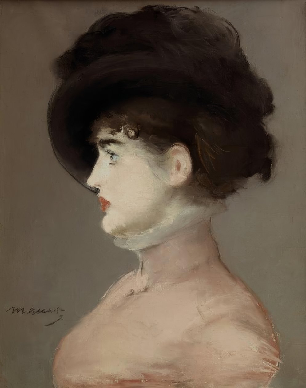 La donna con il cappello nero: Ritratto di Irma Brunner, la Vien da Édouard Manet