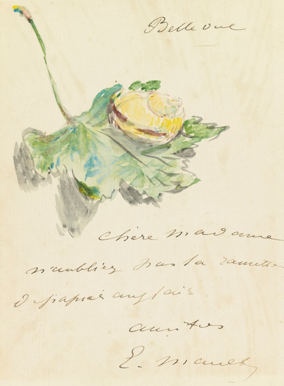 Lettera da Édouard Manet