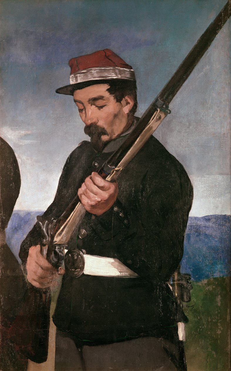 Sottufficiale che tiene il suo fucile da Édouard Manet