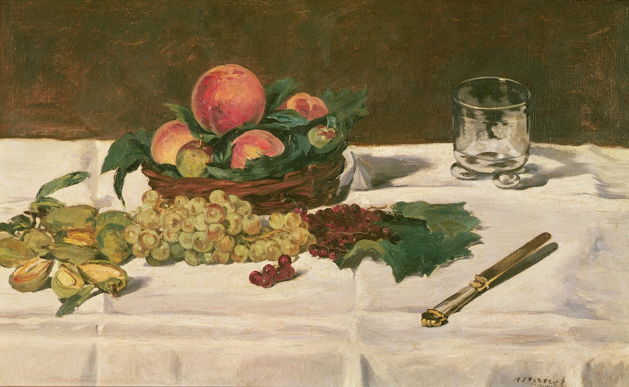 Natura morta: Frutta su un tavolo, 1864 da Édouard Manet