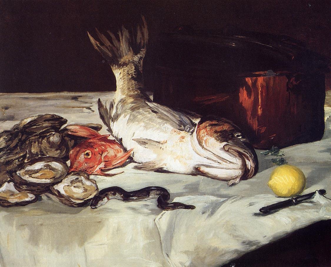 Natura morta con pesce da Édouard Manet