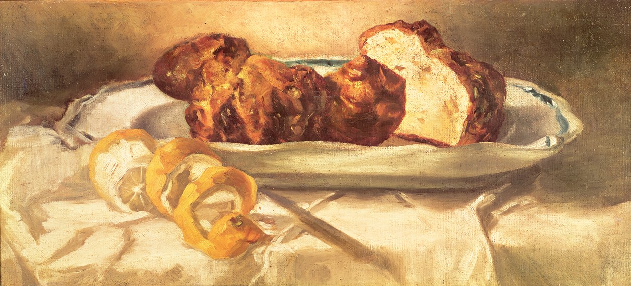 Natura morta con brioche e limone, 1873 da Édouard Manet
