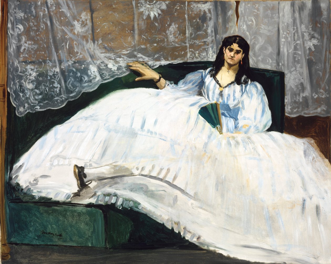 Donna con ventaglio da Édouard Manet