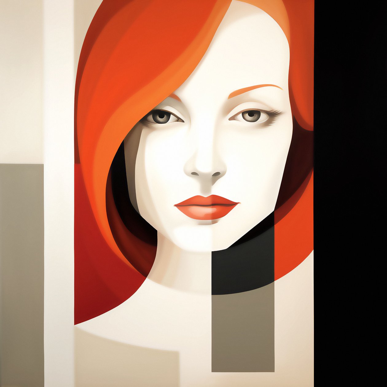 Ritratto contemporaneo minimalista di ragazza da F. Abderrahim