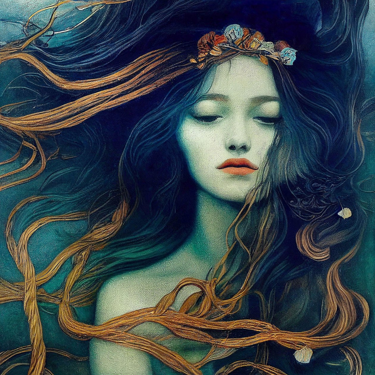 Bella ragazza con capelli al vento da F. Abderrahim