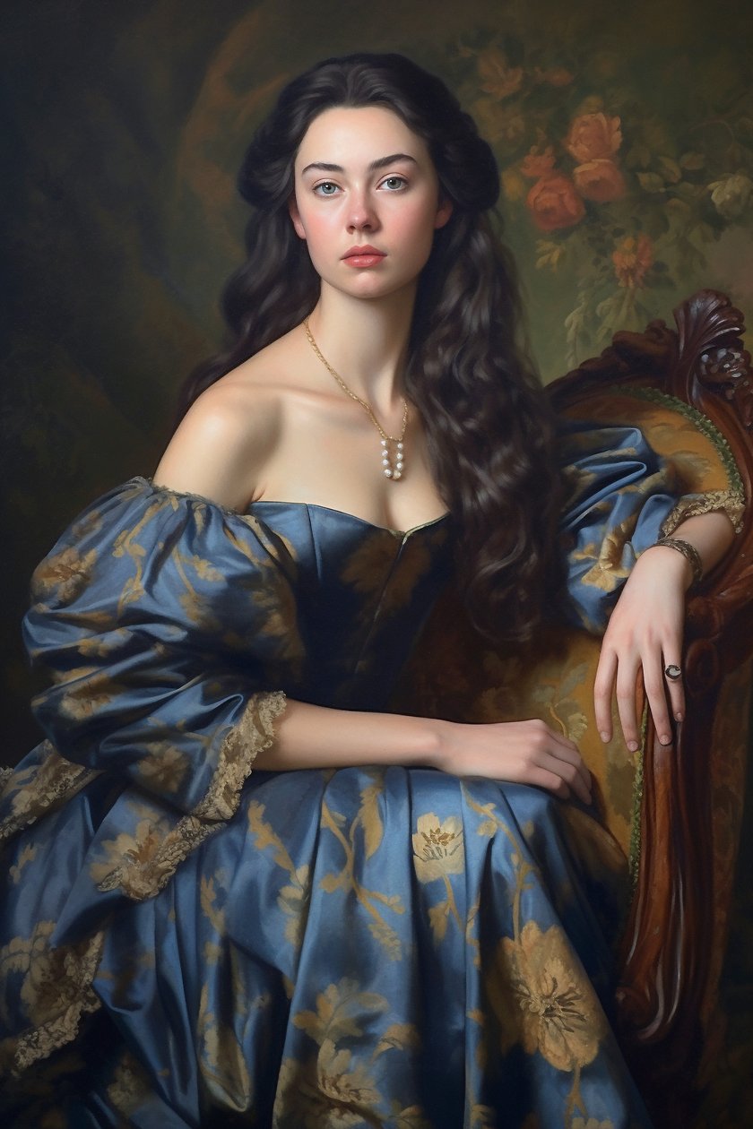 Bella signora, ritratto vintage | Stampe su tela da F. Abderrahim