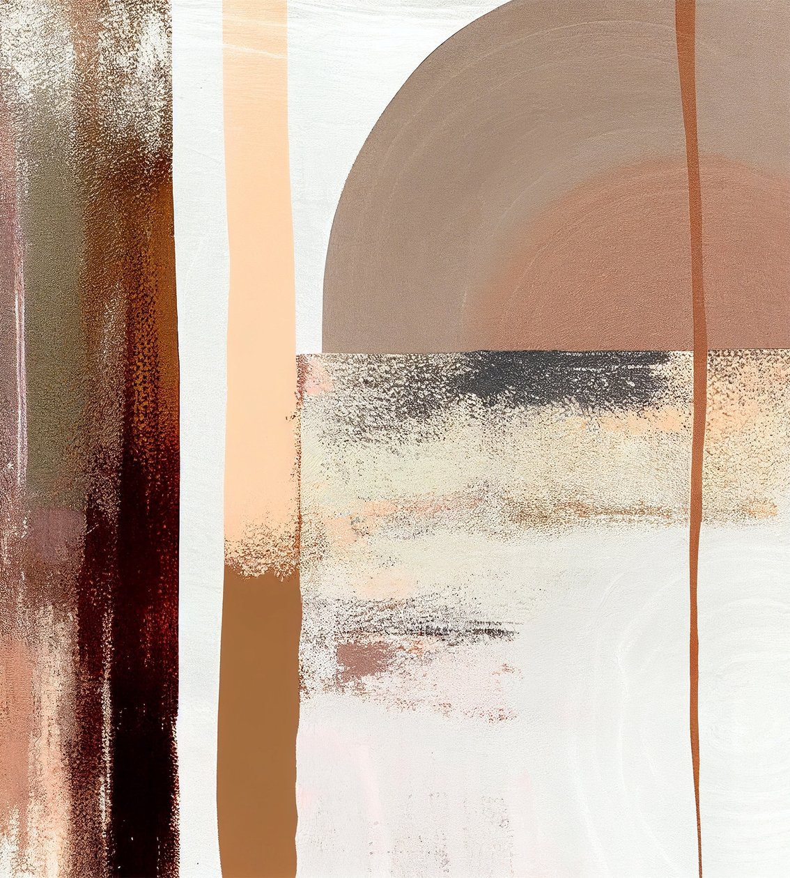 Colori grigi e marroni, pittura astratta da F. Abderrahim
