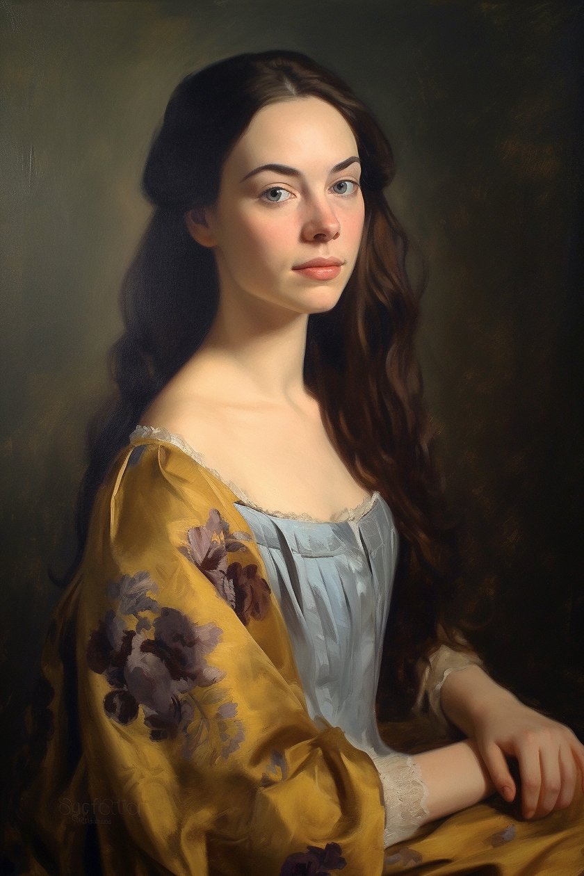 Ritratto di una bellissima supermodella del XVIII secolo | Stampe su tela, Arte da parete | Stampe su tela da F. Abderrahim