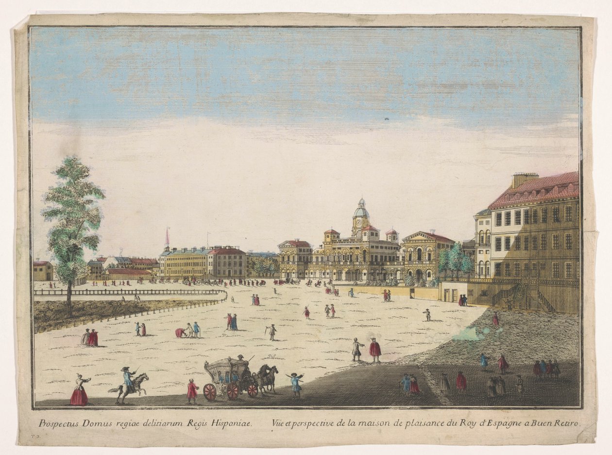 Veduta del Palacio del Buen Retiro a Madrid da familie Remondini (attributed to)