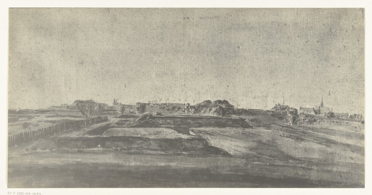Vista su Maastricht, 1672 da frères Moreau