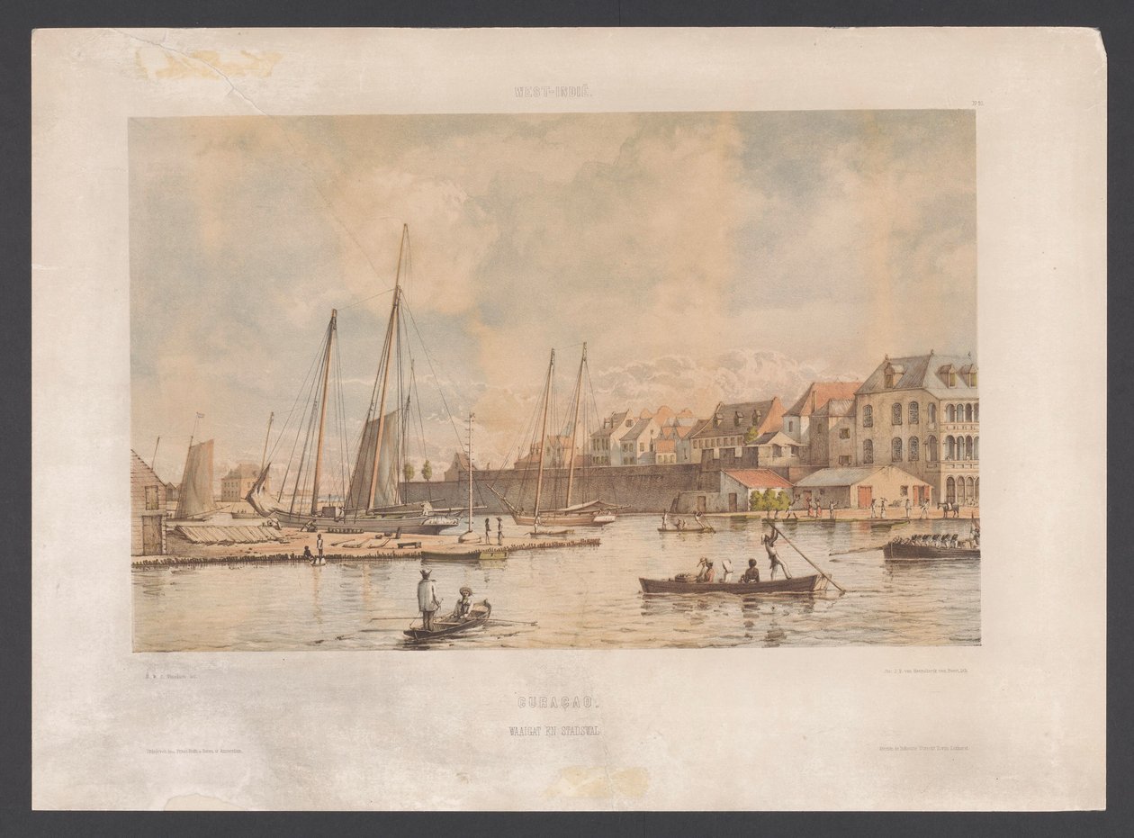 Waaigat e mura cittadine di Willemstad da jonkheer Jacob Eduard van Heemskerck