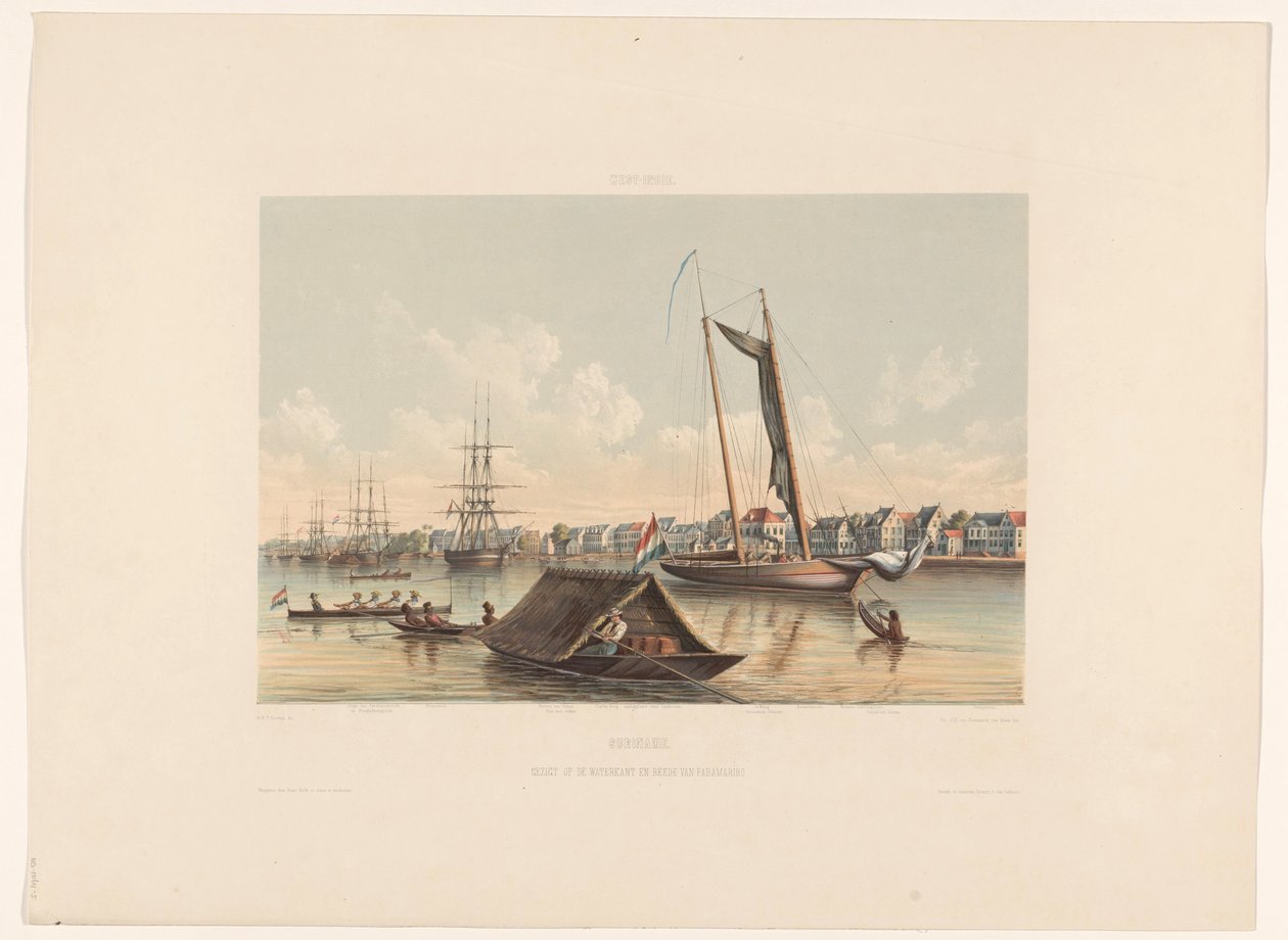 Waterkant e rada a Paramaribo, Suriname da jonkheer Jacob Eduard van Heemskerck