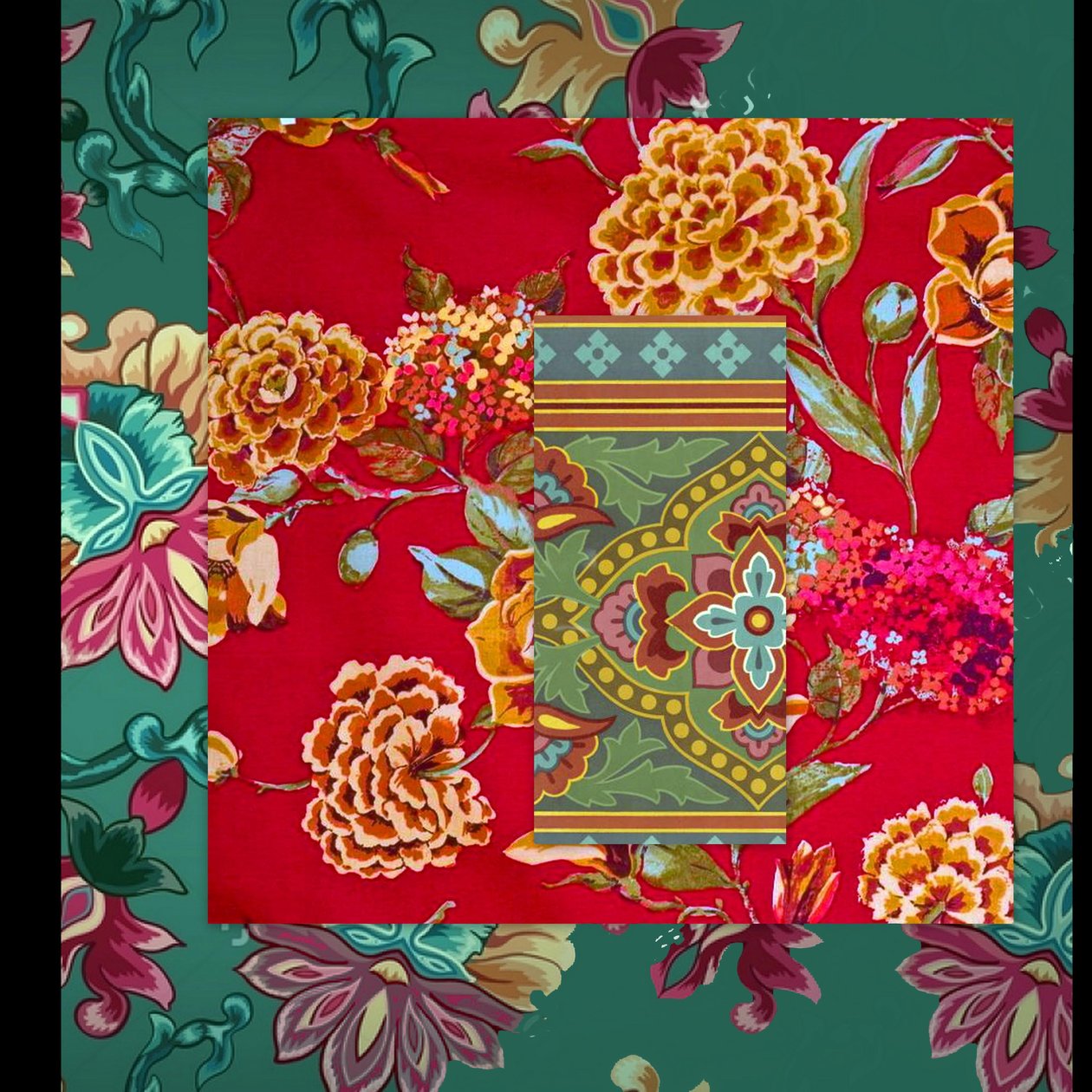 COLLAGE FLOREALE MISTO, 2018 (tecnica mista) da linda arthurs