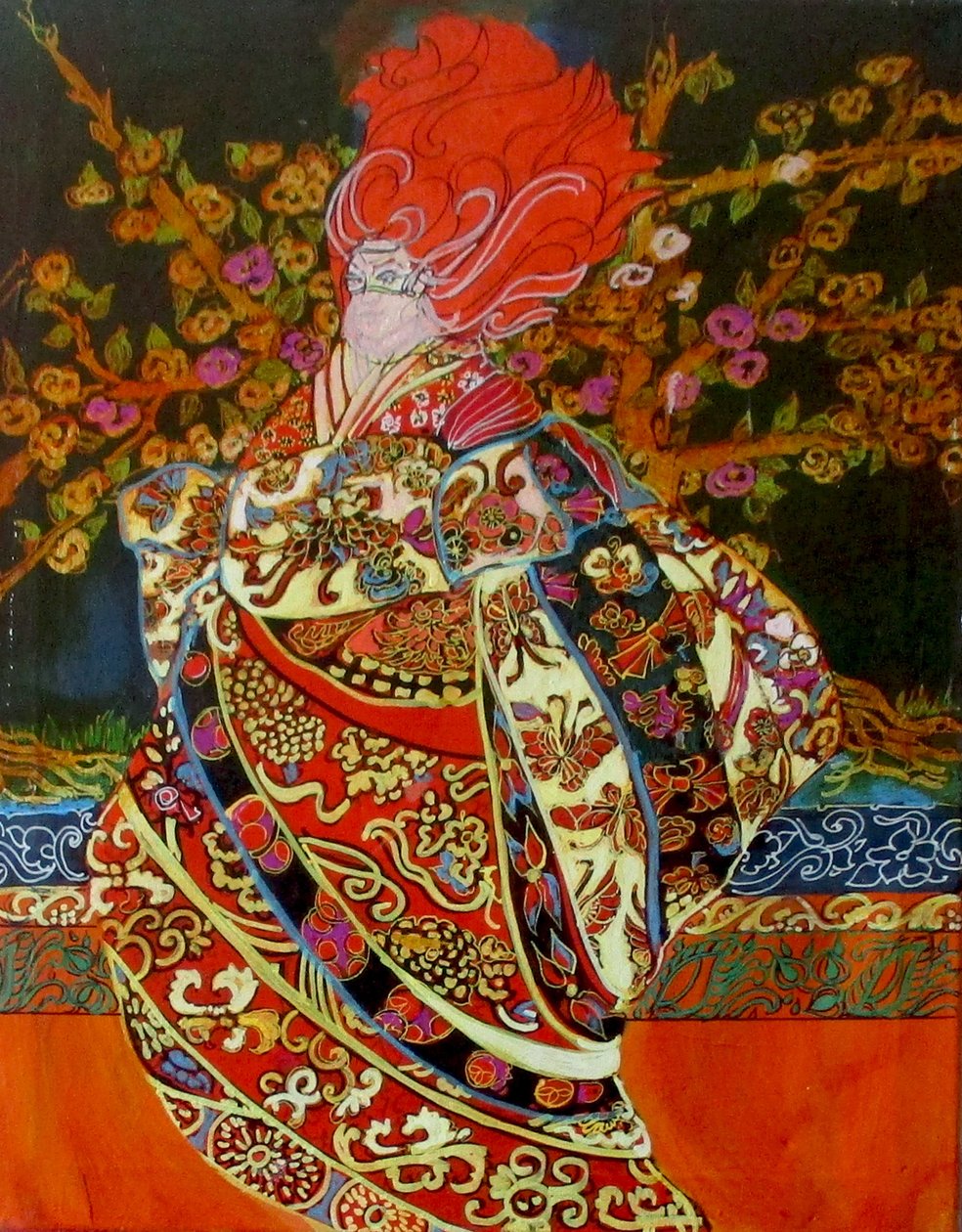 Donna magica, 2015 (misto, acrilico, inchiostro, olio) da linda arthurs