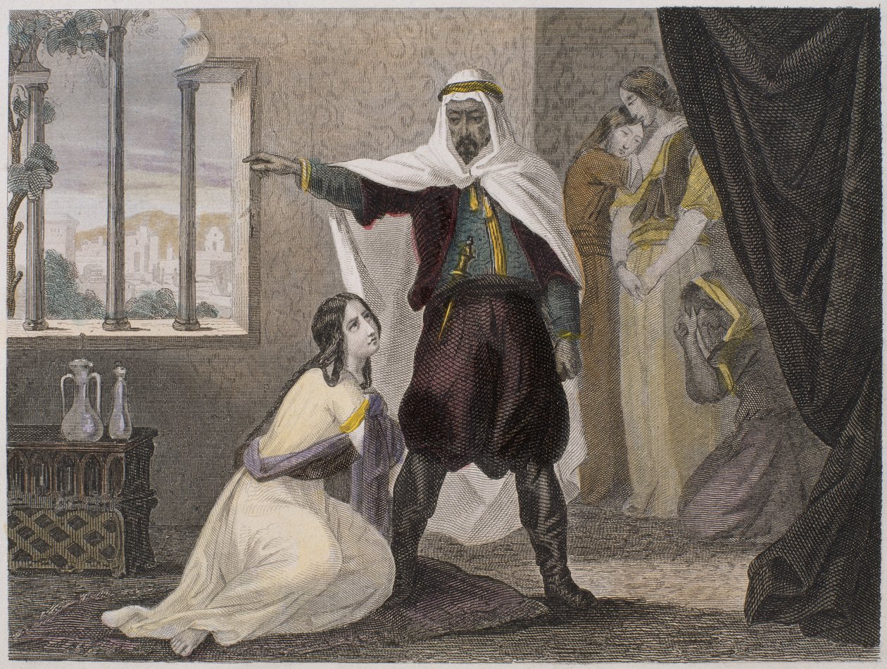 Il rapimento della bella Zhoraydah, illustrazione da Histoire des pirates et corsaires de l