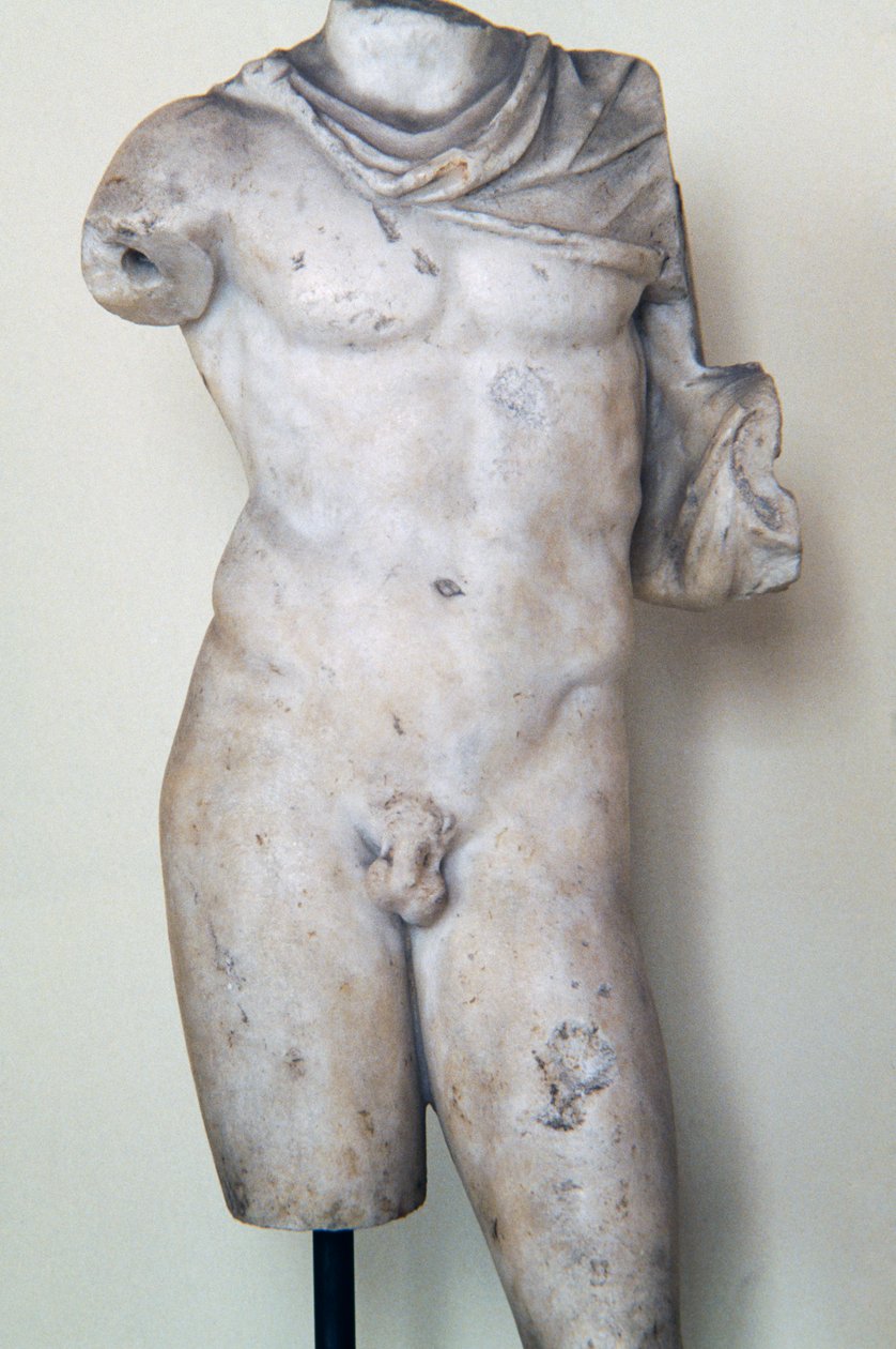 Figura maschile, statua romana da originale greco, civiltà romana da Theodore Charles Ange Coquelin