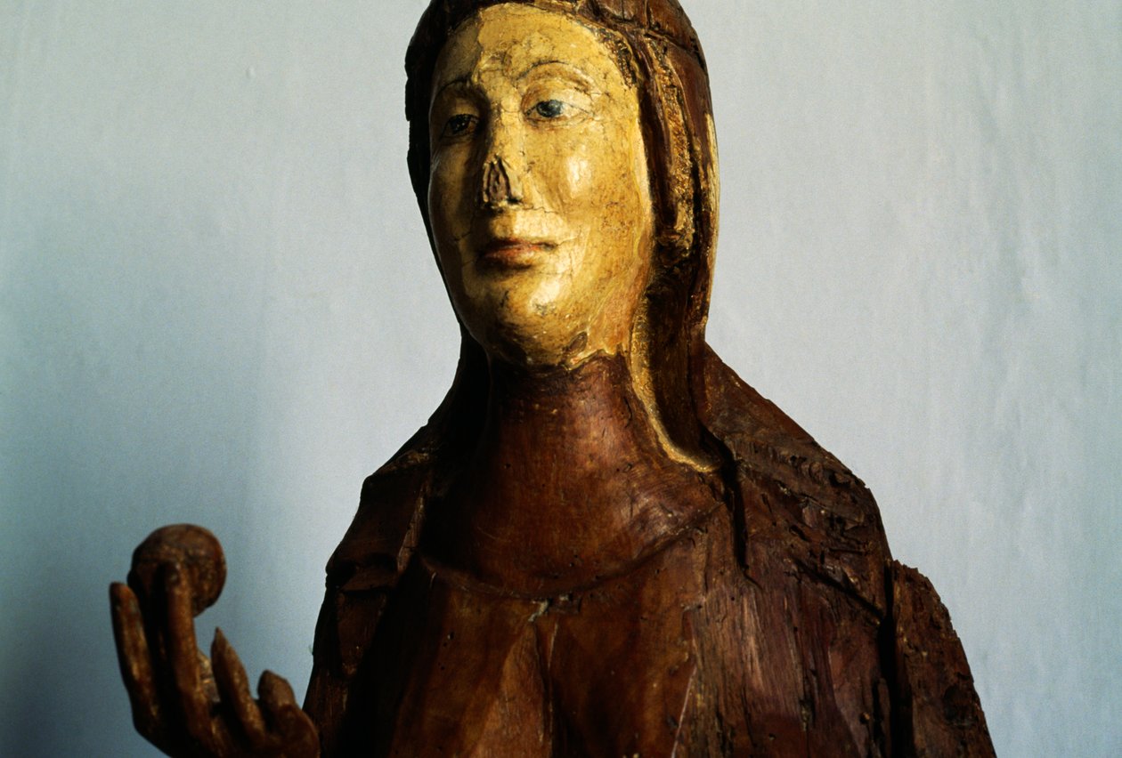 Figura femminile, statua in legno da Unbekannt Unbekannt