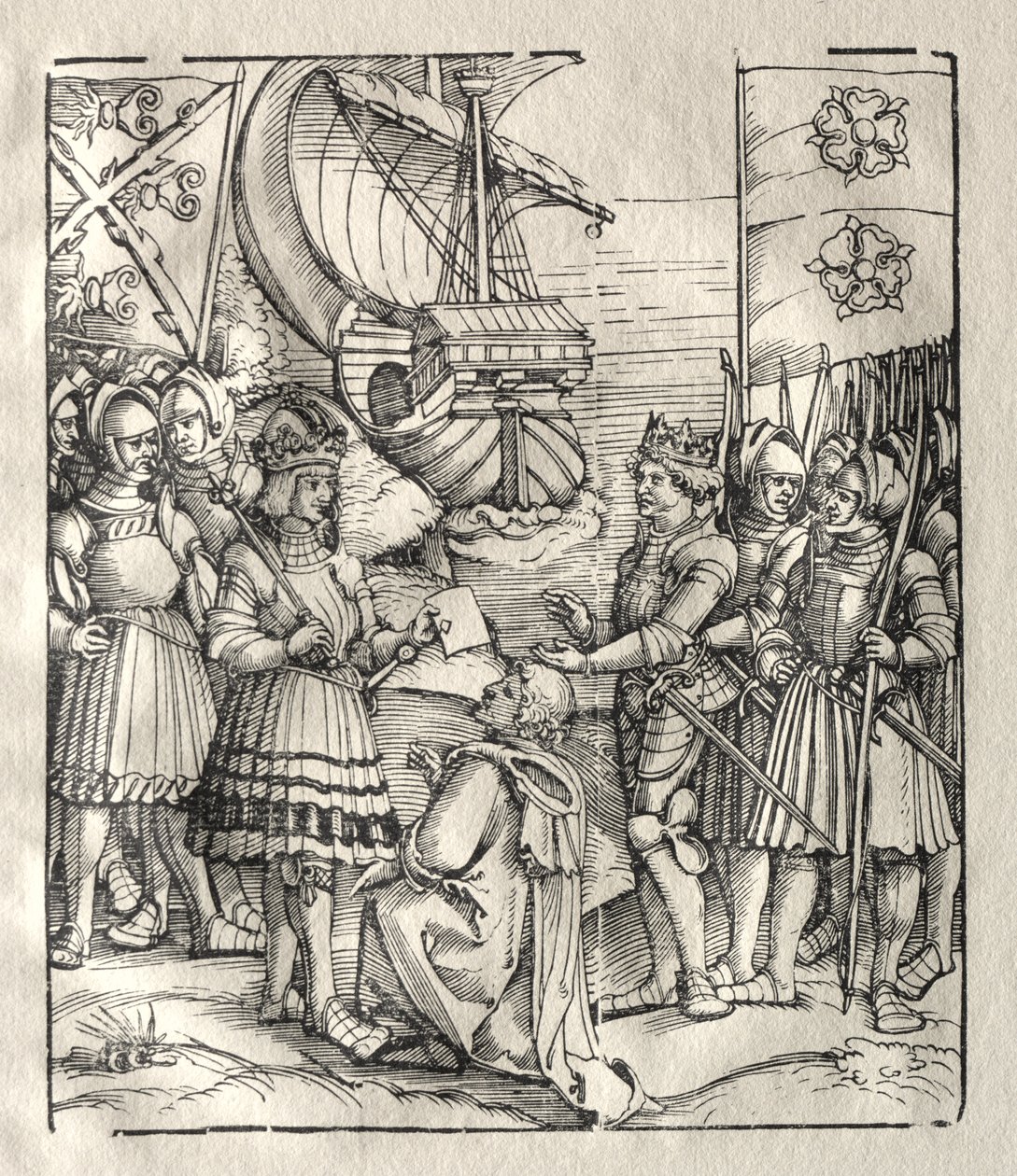 Massimiliano fa pace con Enrico VII da possibly by Peter Flötner