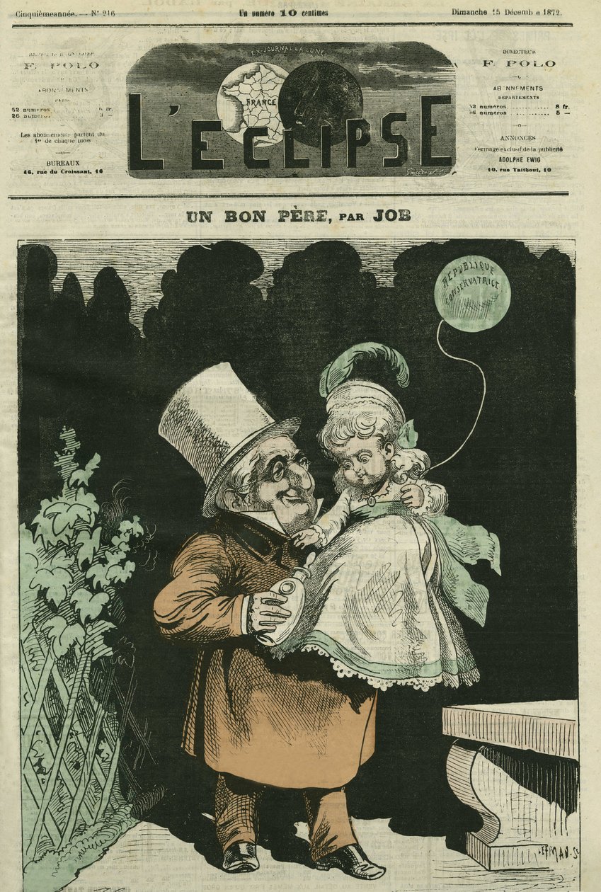 Un buon padre, Adolphe Thiers (1797-1877), storico e statista francese. Copertina di "L
